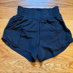 Lululemon black running shorts size 0